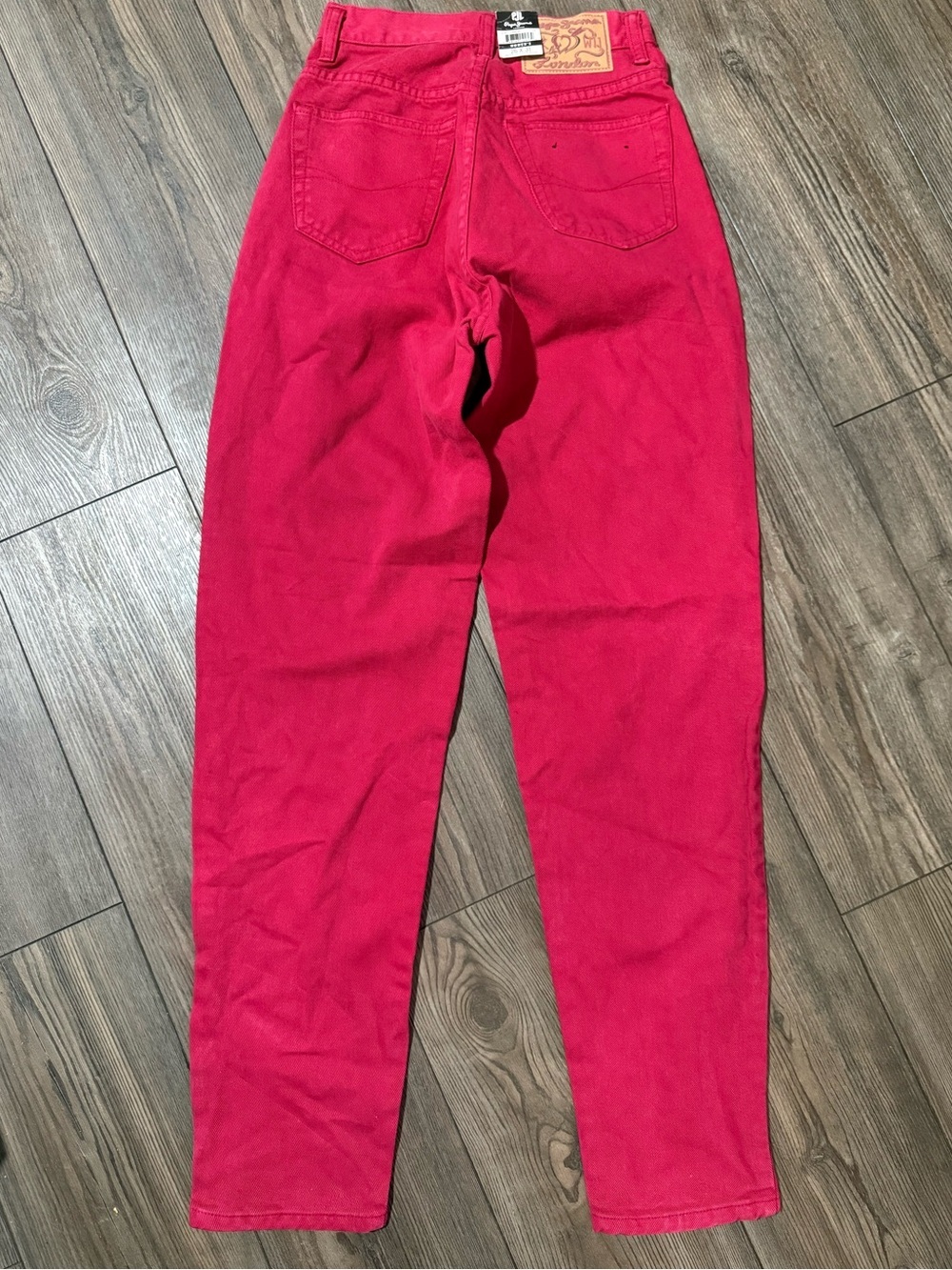 Vintage Pepe Jeans London Hot Pink Red High Rise Mom Jeans 26x31 Y2K 90s